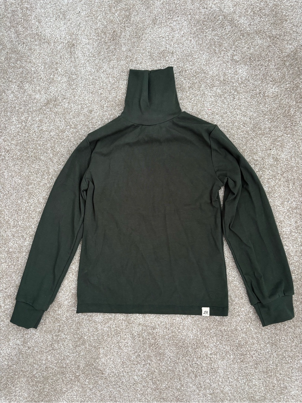 Little Road Co NWT Green Solid Knit Turtleneck Long Sleeve Pullover Top Size 6